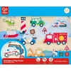 Hape Reševalna vozila sestavljanka s čepki, lesena, 10 kosov