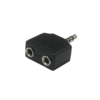 Cabletech Adapter banana 2X Ž. 3.5mm ST.- M. 3.5mm ST