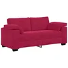 Vidaxl Dvosed vinsko rdeč 180x77x82 cm žamet