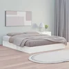 Den Posteljni okvir bel 200x200 cm trden les