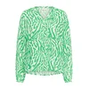 Kaffe Bluza Mathilde zelena/bela