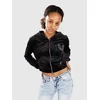 True Religion Crystal Velour jopica s kapuco black