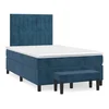 VIDAXL Box spring postelja z vzmetnico temno moder 120x190 cm žamet