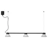 SAMBORD Visilica s 3 lampe, crna/bela