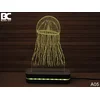 Black Cut 3D Lampa Meduza, RGB