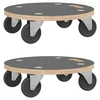 Vidaxl Transportni voziček 2 kosa okrogli O38x11,5 cm 250 kg