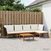 vidaXL 6 pcs Masivno akacijevo les in vrv Naravna