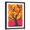 Plakat s paspartujem živopisano zanimivo drevo - 20x30 no frame