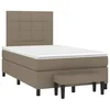 Vidaxl Box spring postelja z vzmetnico taupe 120x190 cm blago