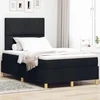 LED Box Spring Krevet s uzglavljem Crna 120 x 200 cm tkanina