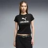 PUMA Sport Slim Graphic Tee Women, Clothing, Black, XS
