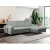 Kotna garnitura Kingston 165 (Velluto 16) Siva, Funkcija spanje, Predal, 251x164x106cm