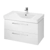 Cersanit S801-338-DSM - Viseča kopalniška omarica z umivalnikom ELODY 80 cm bela