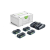 FESTOOL SYS 18V 4x4.0/TCL 6 DUO Set akumulatorjev in polnilnika