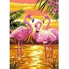 shumee Ob_L_93 - Diamantna slika 30x40 - Živali, Flamingo