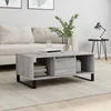 Vidaxl Klubska mizica siva sonoma 90x50x36,5 cm inženirski les
