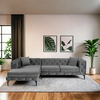 ATELIER DEL SOFA Ugaona garnitura Como Eco Left Anthracite Black