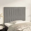Vidaxl Vzglavje postelje svetlo sivo 80x5x118/128 cm žamet