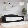 Raztegljiva postelja črna 90x190 cm žamet