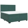 Vidaxl Box spring postelja z vzmetnico temno zelena 200x200 cm žamet