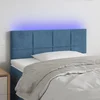 Vidaxl vidaXL Vzglavje postelje z LED diodo temno modro 80x5x78/88 cm žamet
