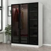 Hanah home Ormar Kale 135x210x52cm Belo-Crni