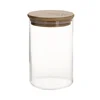 Homestar Steklen kozarec JARA D8,3xV13 cm 790 ml z bambusovim pokrovom