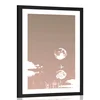 Plakat s paspartujem odsev meseca - 40x60 silver