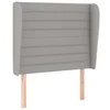 Vidaxl Vzglavje z ušesi svetlo sivo 103x23x118/128 cm blago
