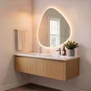 Skye Decor Set kupatilskog ormarića sa umivaonikom i ogledalom, 2 dela, Krem