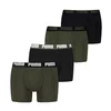 Mens Puma Boxer Briefs 4-Pack, Green, Size 4, Clothing