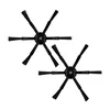 Set črnih šestkrakih stranskih krtač za Roborock S5, S6, S7, E5, Q7