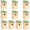 Kućice za ptice 10 kom od masivne jelovine 12 x 12 x 22 cm
