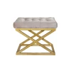 Atelier del Sofa Tabure 50x42x40cm, Zlatno-Krem