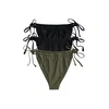 The Set Bikini hlačke kaki / črna
