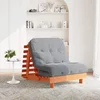 Futon na razvlačenje s madracem smeđi 90 x 206 x 11 cm borovina
