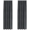 Zavjese za zamračivanje 2 pcs Svijetlo siva 140 x 225 cm Baršun