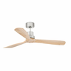 FARO 33373DC - Plafonski ventilator LANTAU drvo/mat hrom prečnik 132 cm + daljinski upravljač