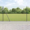 vidaXL Steber ograje. Siva 10 x 1,5 m (13 mm mreža) Jeklo in PVC