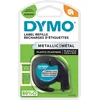 Trak Dymo LTAG 91208, 12 mm/4 m (črno/metalni), original