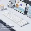 B.O.W Tastatura, Bežična, Bluetooth, Srebrno-bela