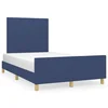Vidaxl Posteljni okvir brez vzmetnice moder 120x190 cm blago