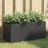 Vrtne sadilice s 2 posude 2 kom crne 72x30x32 cm poliratan