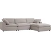 Modularna sofa sa lenjivcem LYBY pesak tkanina