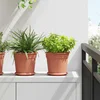 Saksije za biljke 6 pcs Crvena cigla O 19 x 16 cm Plastika