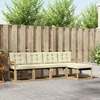 Set vanjskih sofa s jastukom 5 pcs Bijela i krem