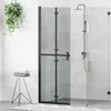 Walk-In zid za tuširanje Crna 70 x 6,5 x 190 cm