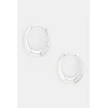 Srebrni uhani Tom Wood Liz Hoops Pave