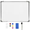 Vidaxl Magnetna piši-briši tabla bela 90x60 cm jeklo