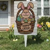 Peek-a-Bunny Korpa - Višenamenski Drveni Znak